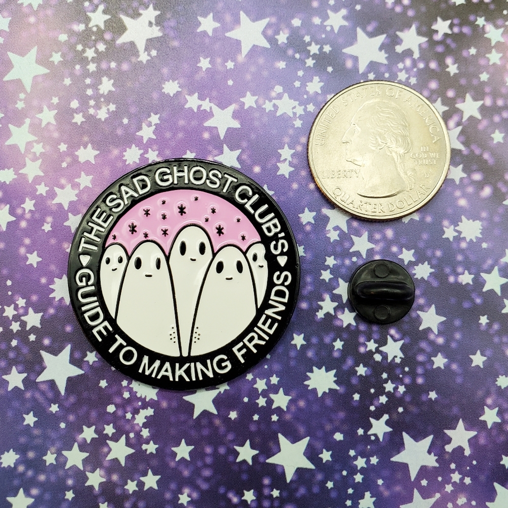 Sad Ghost Guide To Making Friends Pin - Picture 2 of 3